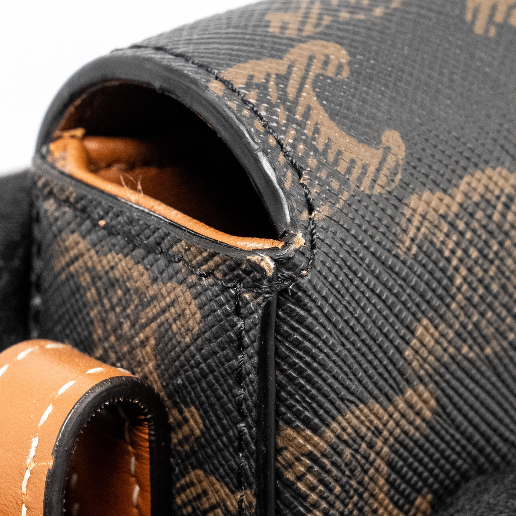 CELINE TRIOMPHE SHOULDER BAG TRIOMPHE CANVAS/CALFSKIN TAN GHW