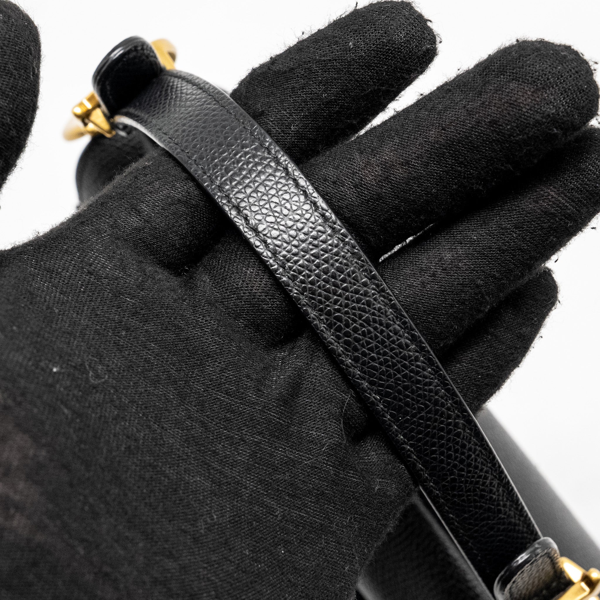 DIOR MINI SADDLE BAG CALFSKIN BLACK GHW