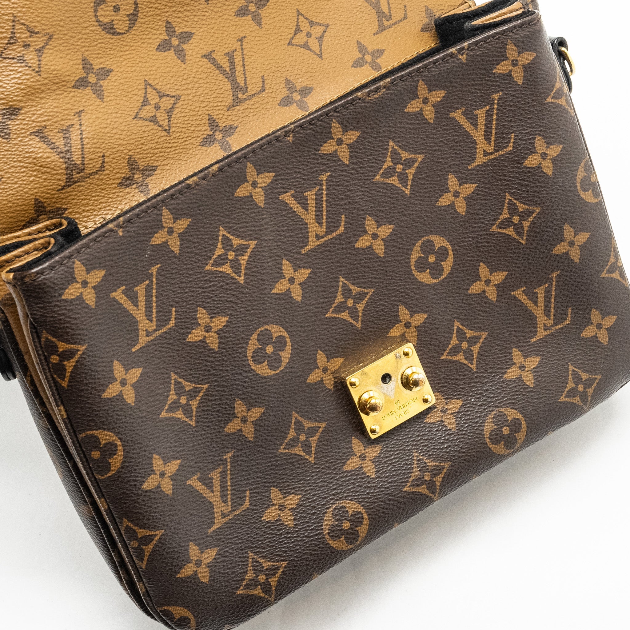 LOUIS VUITTON POCHETTE MÉTIS MONOGRAM REVERSE CANVAS GHW