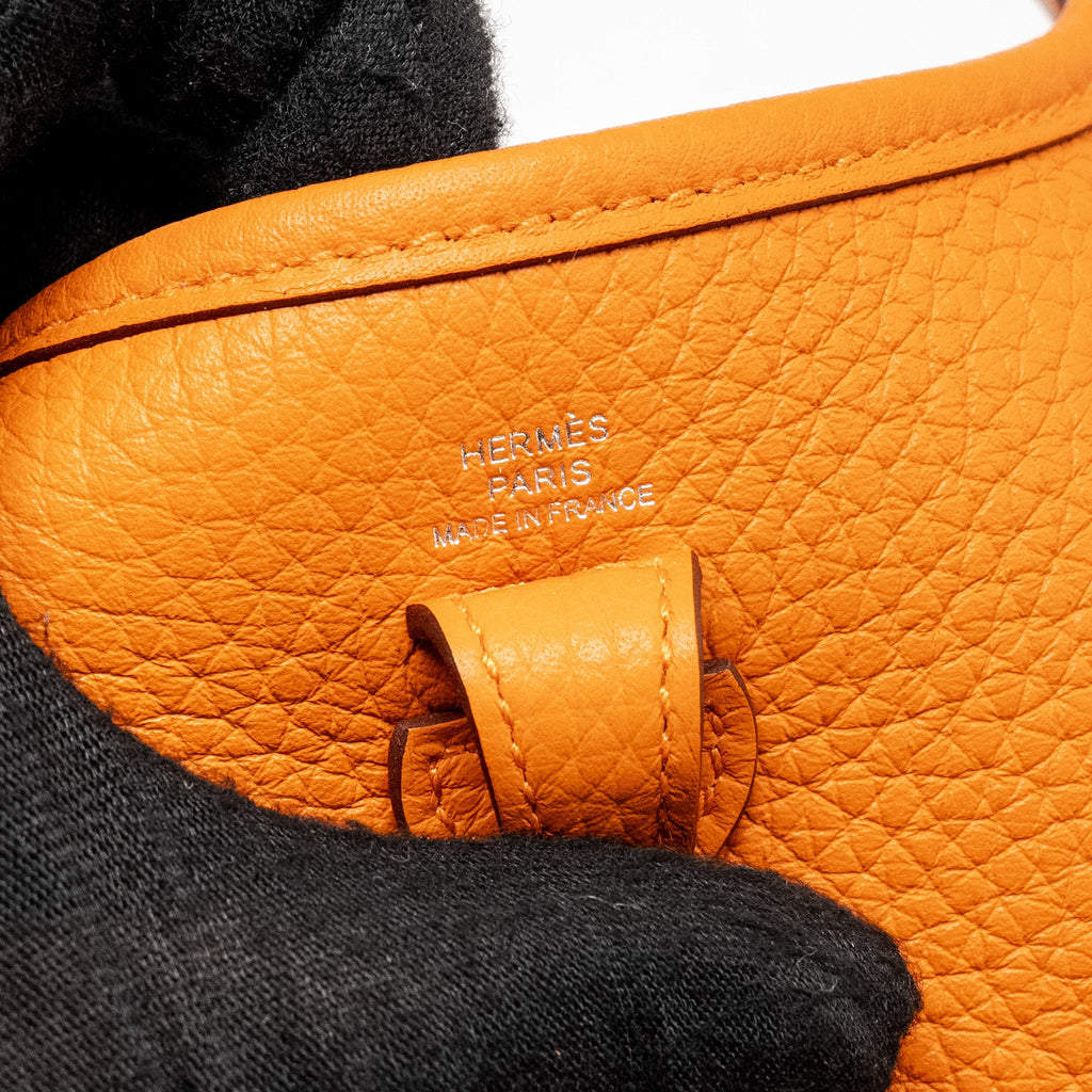 HERMES MINI EVELYN CLEMENCE ORANGE SHW