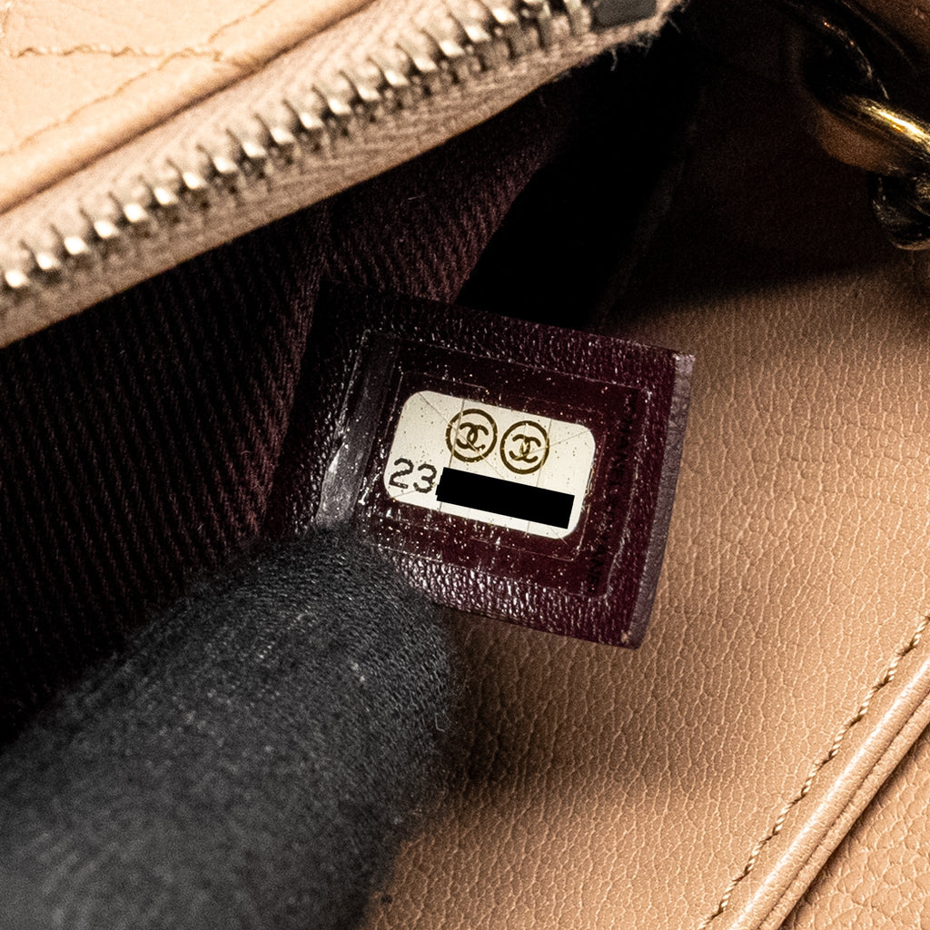 CHANEL COCO CURVE FLAP BAG CALFSKIN BEIGE GHW