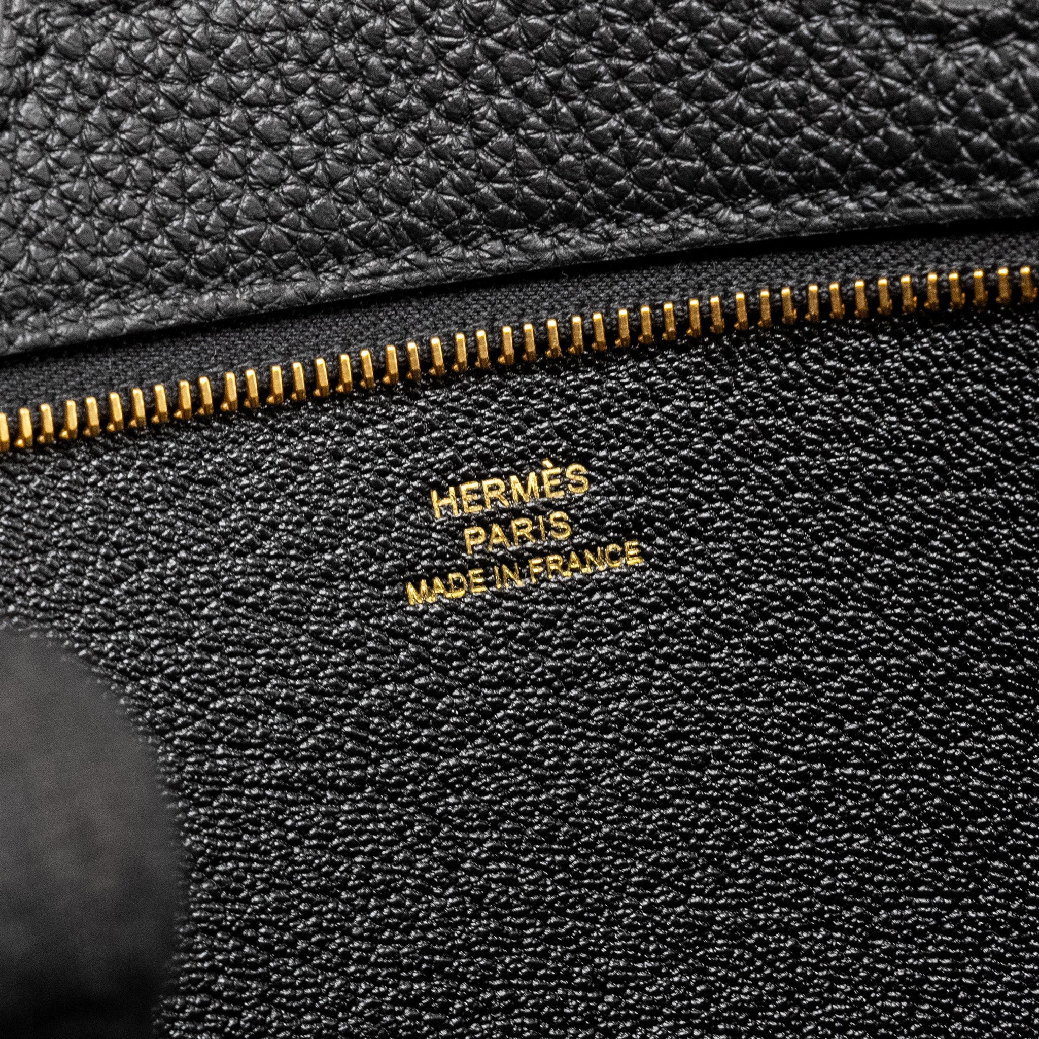 HERMES POCHETTE BACKPOCKET 25 TOGO BLACK GHW