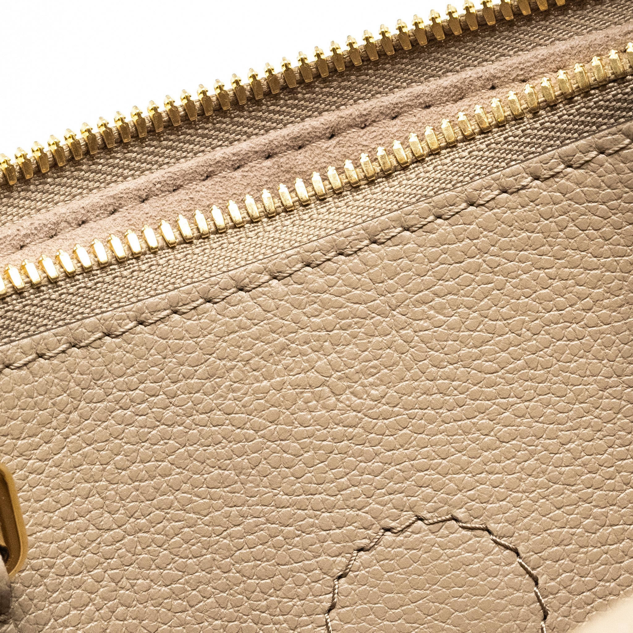 LOUIS VUITTON TRIANON TOTE BAG PM MONOGRAM EMPREINTE TOURTERELLE/CRÈME BEIGE GHW