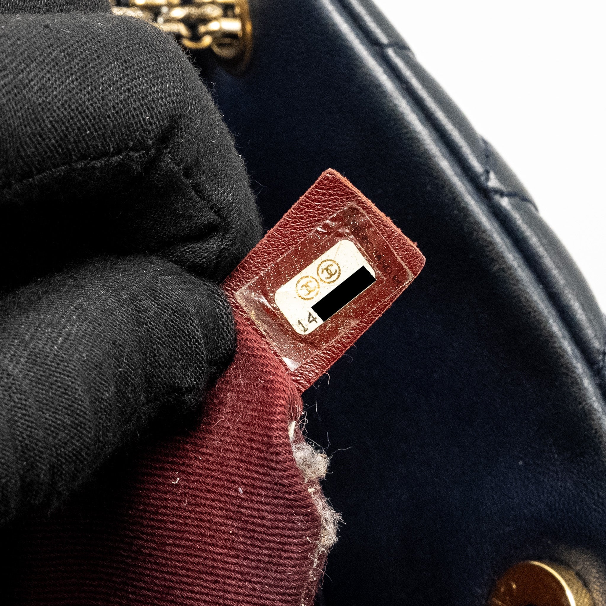 CHANEL JUST MADEMOISELLE BOWLING BAG LAMBSKIN DARK BLUE GHW