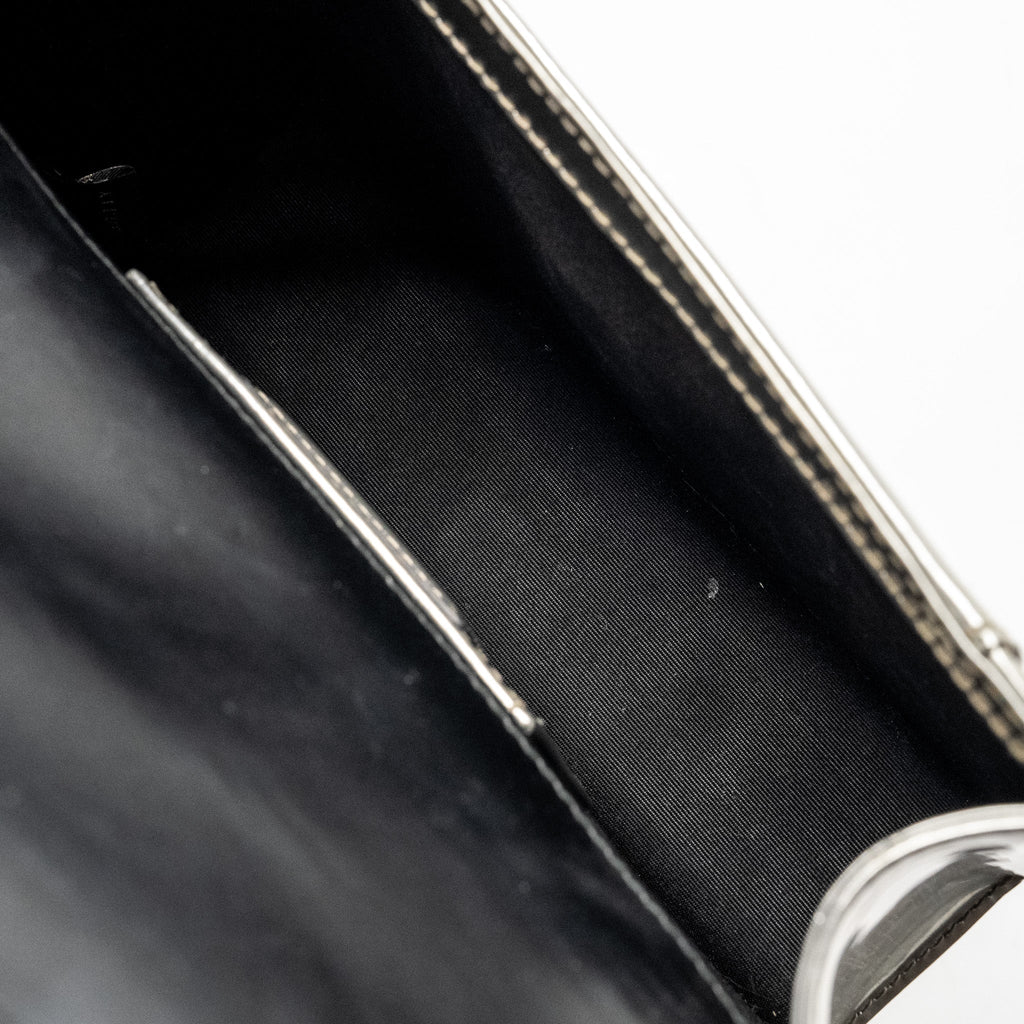 BVLGARI SERPENTI FOREVER SHOULDER BAG LEATHER SILVER LGHW