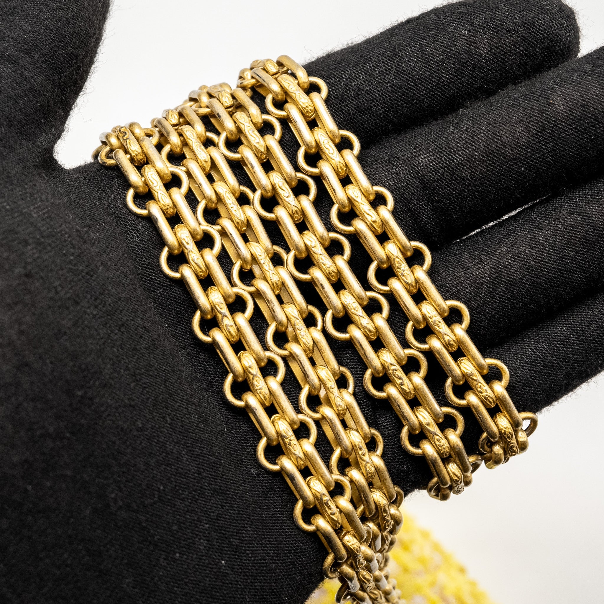 CHANEL MINI 2.55 REISSUE FLAP BAG TWEED YELLOW GHW