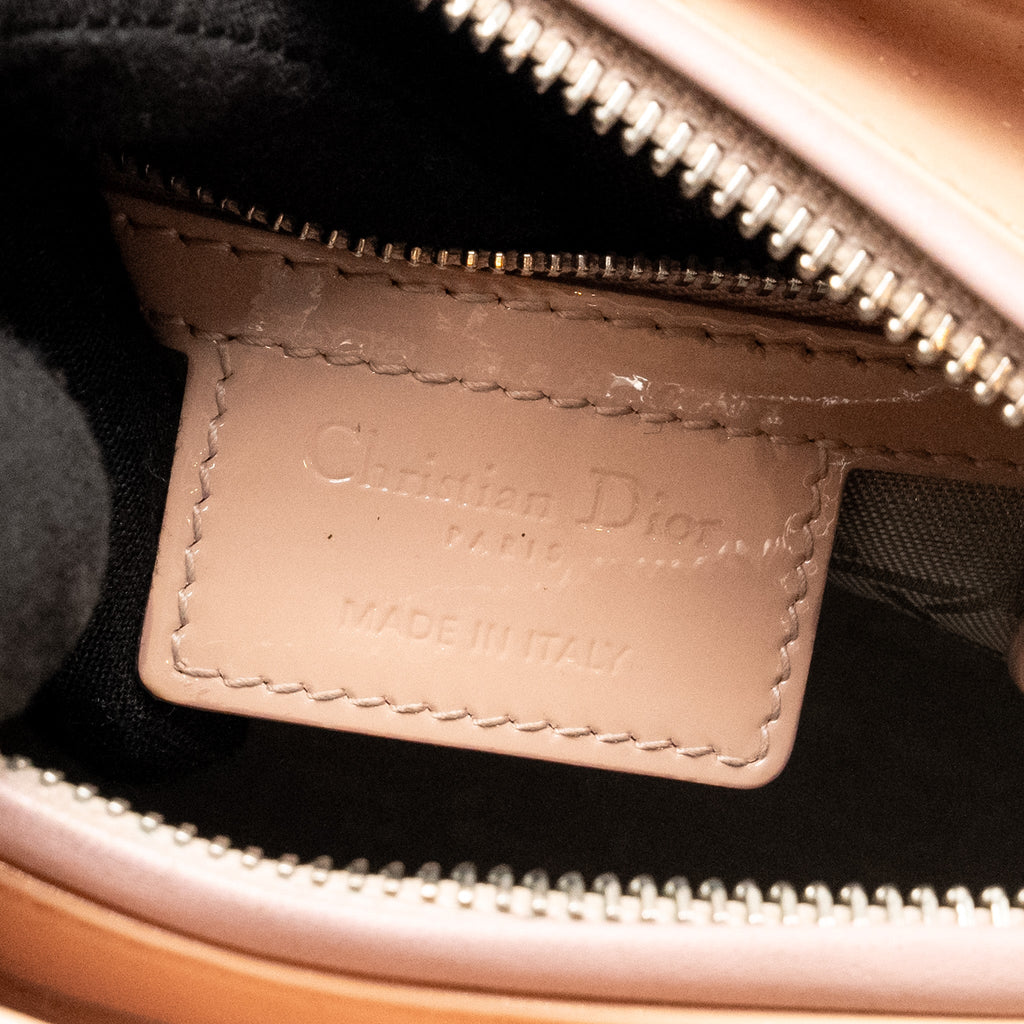 DIOR MEDIUM LADY DIOR PATENT LIGHT PINK SHW