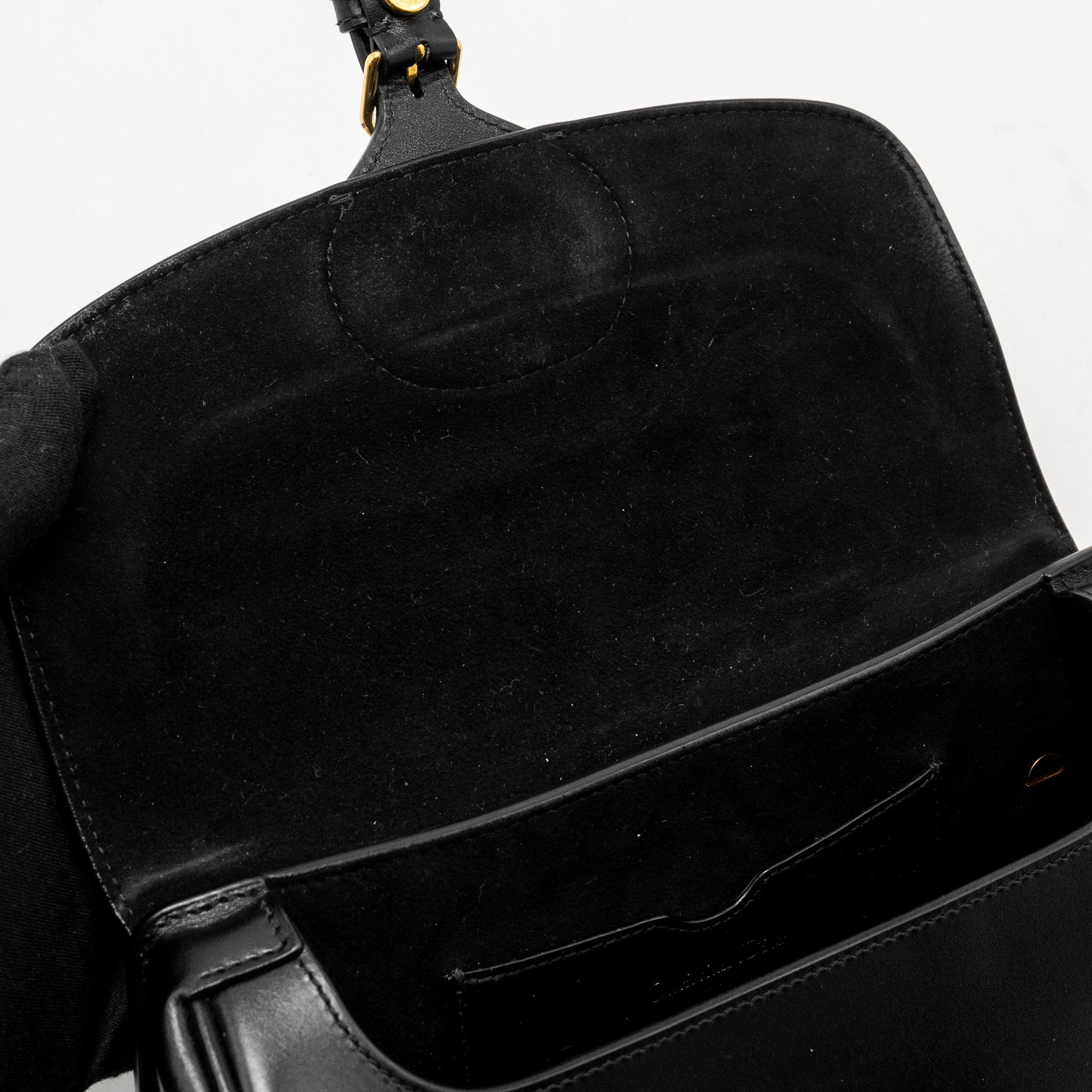DIOR BOBBY EAST-WEST BAG BOX CALFSKIN BLACK GHW