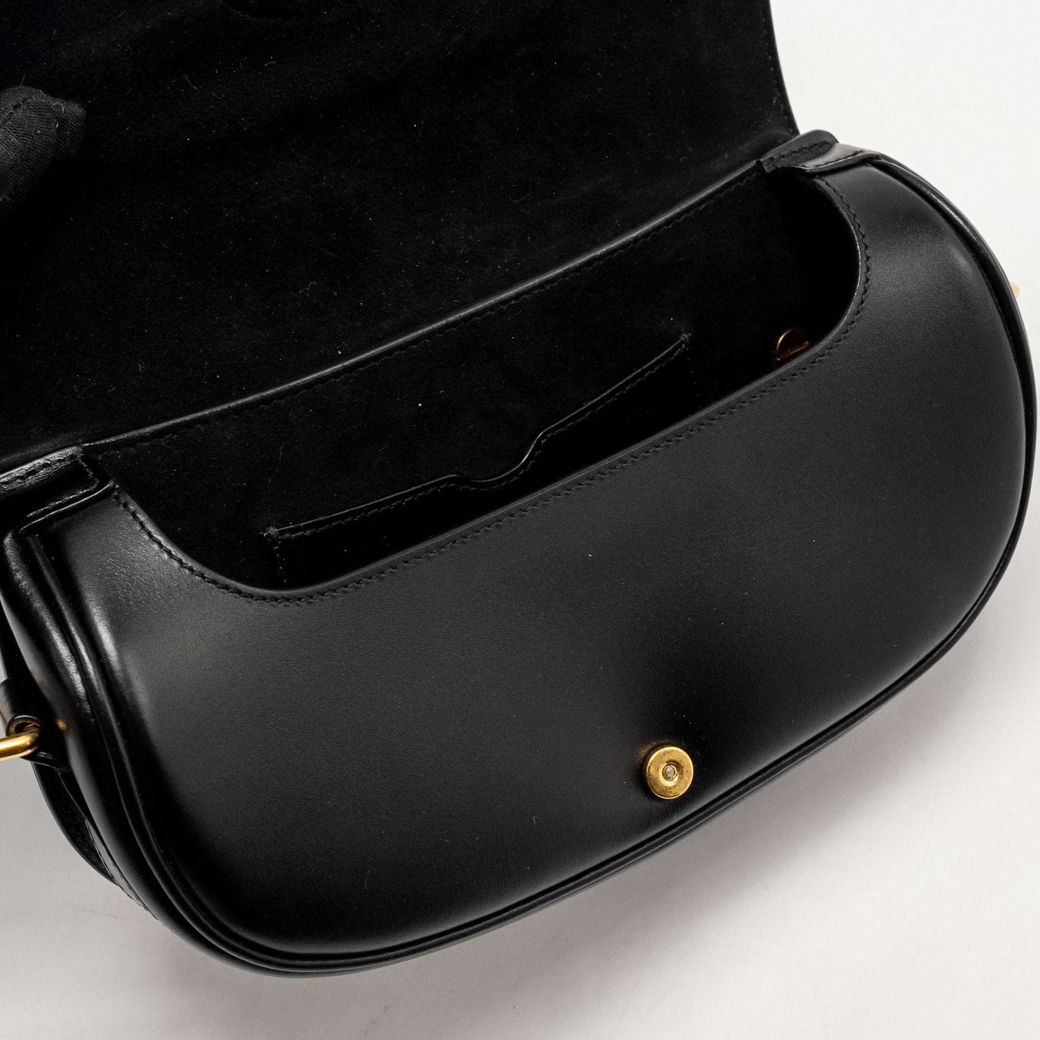 DIOR BOBBY EAST-WEST BAG BOX CALFSKIN BLACK GHW
