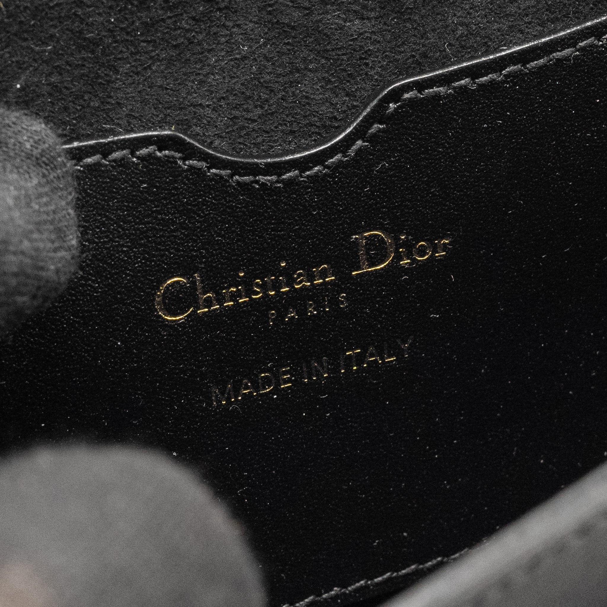 DIOR BOBBY EAST-WEST BAG BOX CALFSKIN BLACK GHW