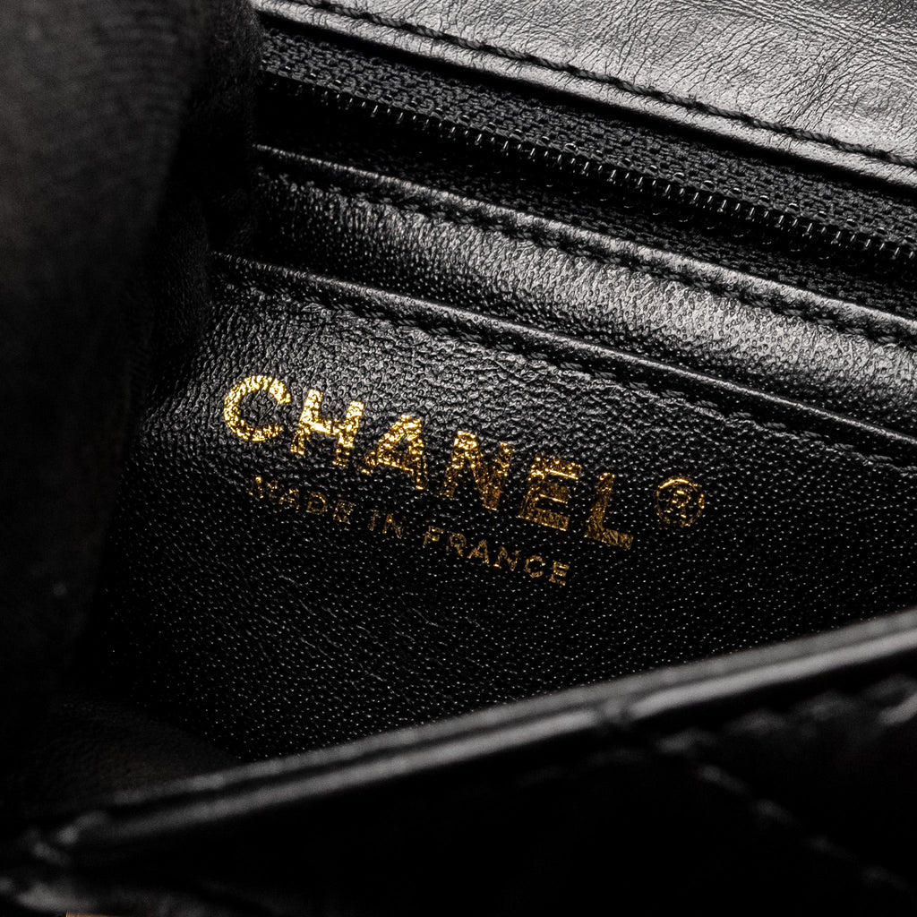 CHANEL MINI 2.55 REISSUE AGED CALFSKIN BLACK GHW