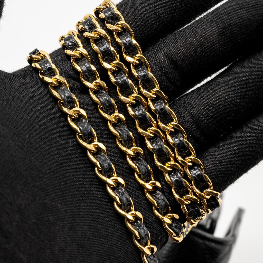 CHANEL CLASSIC WALLET ON CHAIN CAVIAR BLACK GHW