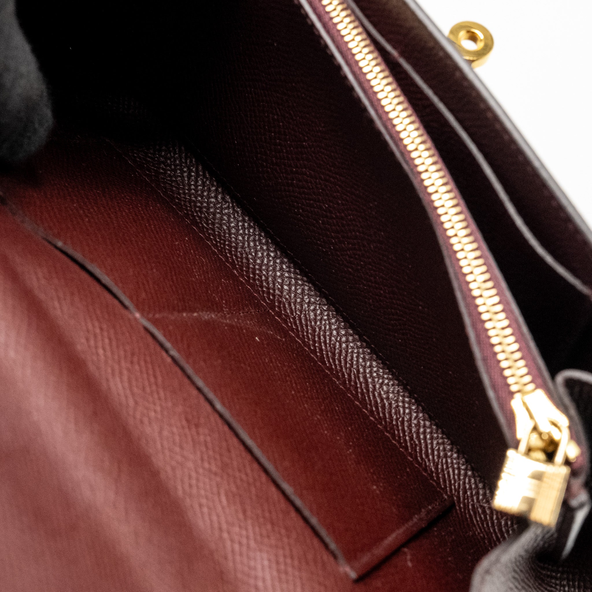 HERMES KELLY TO GO EPSOM BORDEAUX GHW