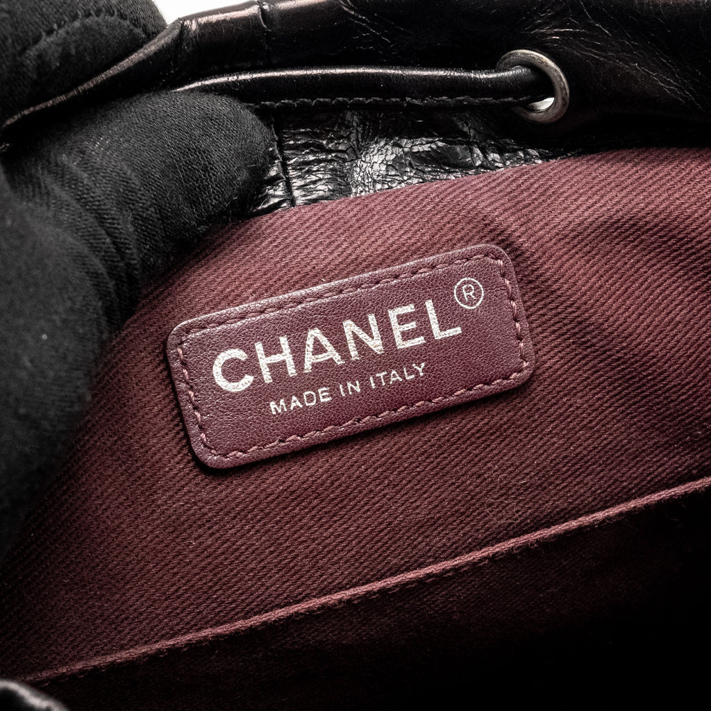 CHANEL MOUNTAIN BACKPACK QUILTED CALFSKIN BLACK RUTHENIUM HARDWARE