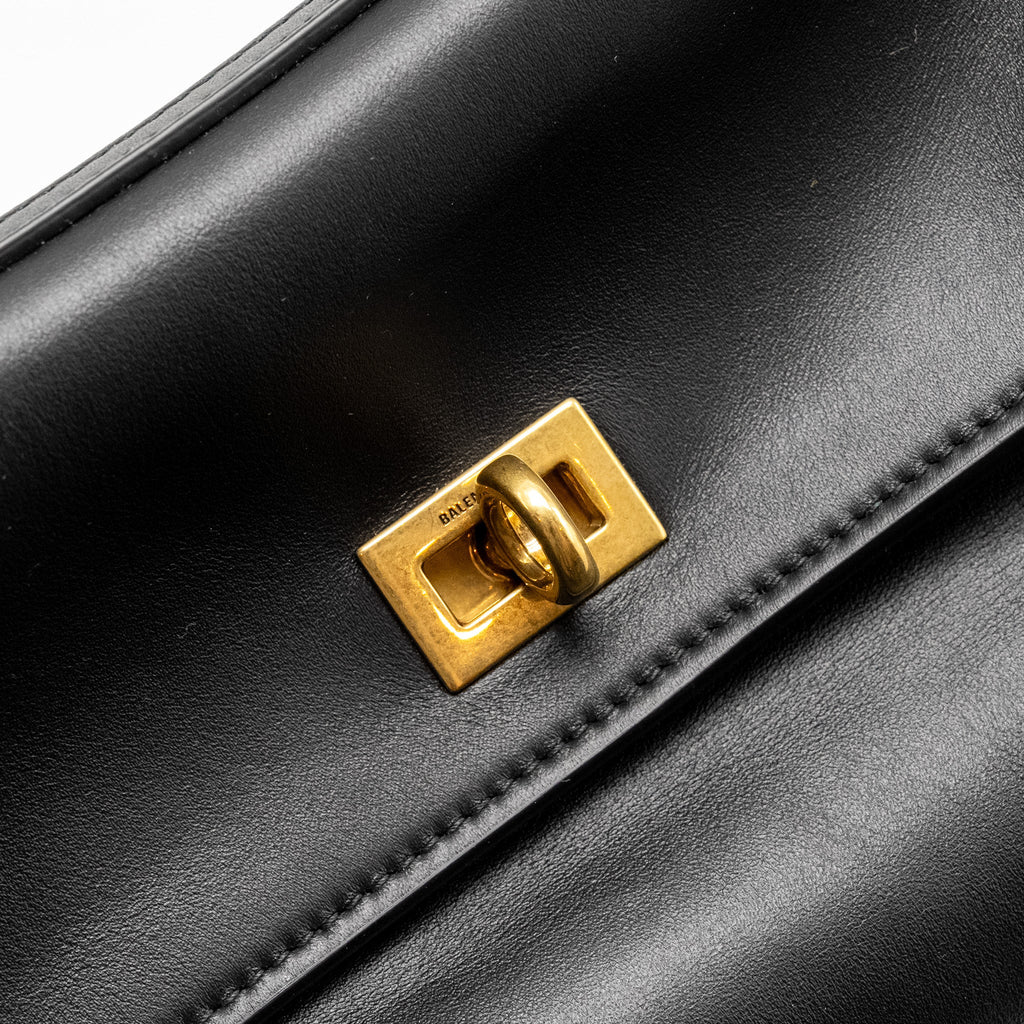 BALENCIAGA MEDIUM RODEO HANDBAG SMOOTH CALFSKIN BLACK GHW