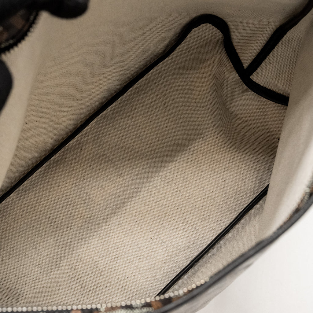 GOYARD BOHEME HOBO BAG GOYARDINE CANVAS/CALFSKIN BLACK SHW