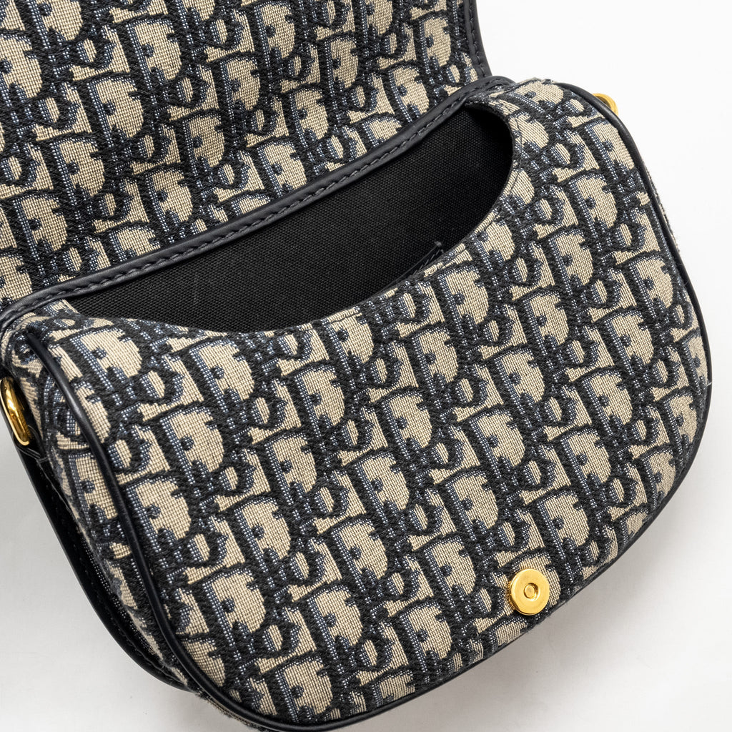 DIOR MEDIUM BOBBY BAG OBLIQUE JACQUARD BLUE GHW