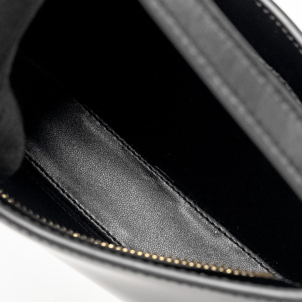 CELINE MEDIUM TILLY CHIC SHOULDER BAG SHINY CALFSKIN BLACK GHW