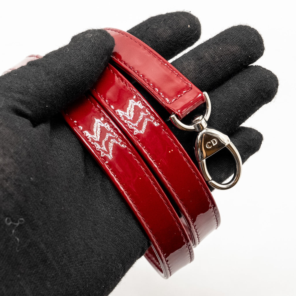 DIOR MEDIUM LADYDIOR PATENT DARK RED SHW