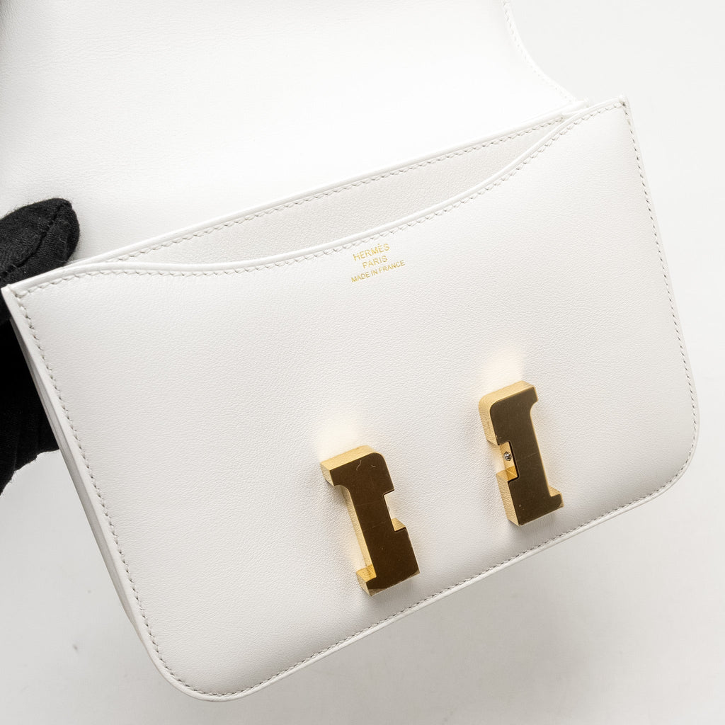 HERMES MINI CONSTANCE SWIFT NEW WHITE LGHW