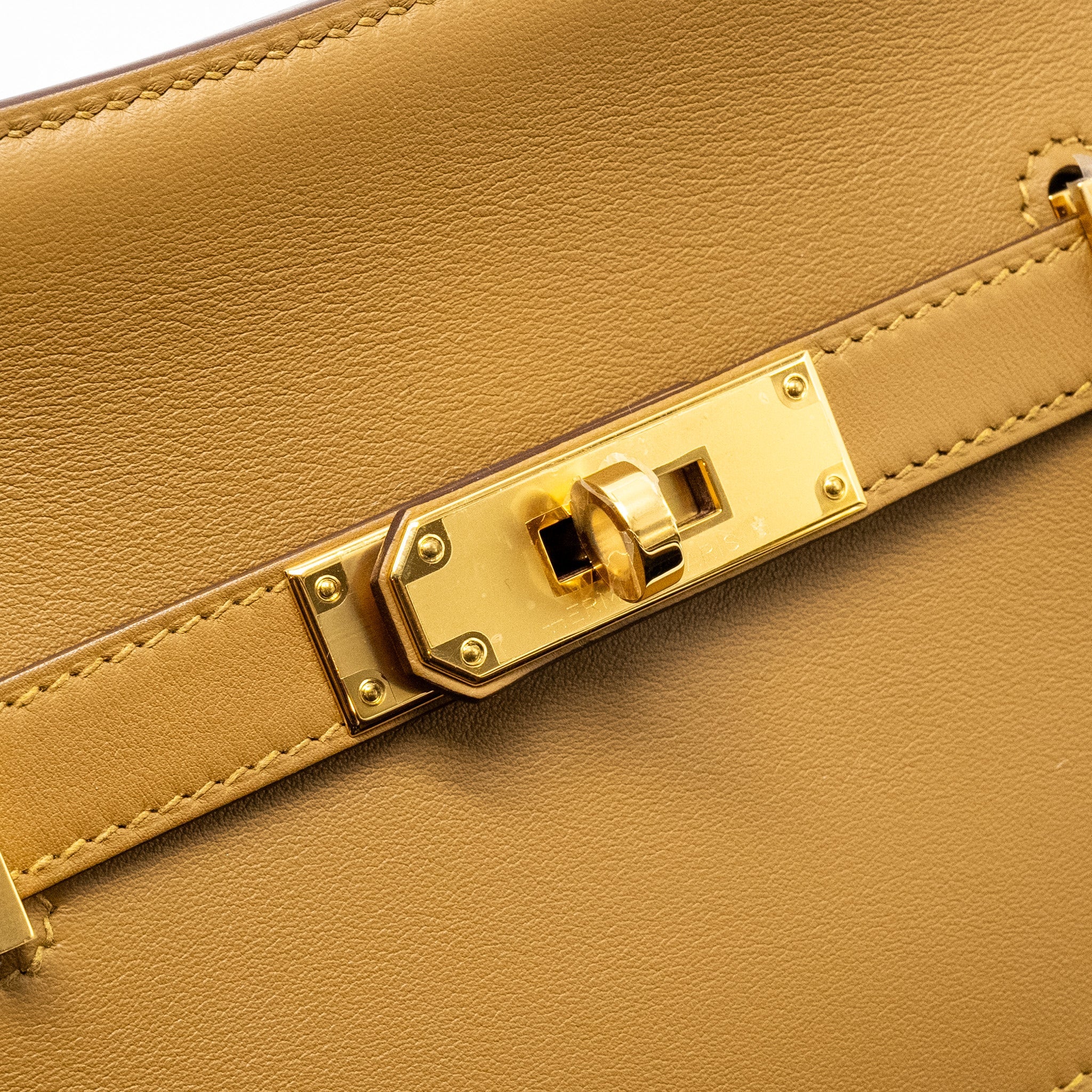 HERMES MINI JYPSIERE SWIFT BRONZE DORE/KRAFT GHW