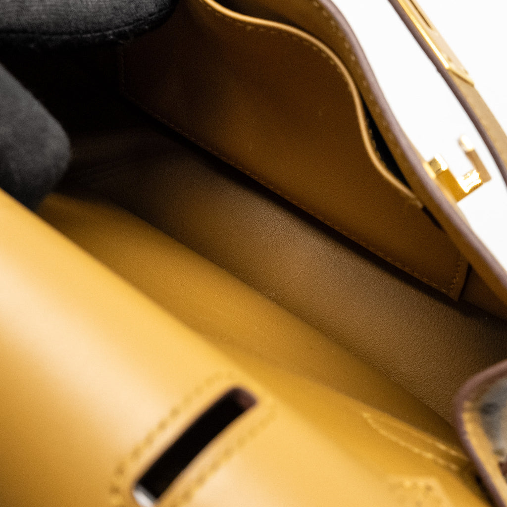 HERMES MINI JYPSIERE SWIFT BRONZE DORE/KRAFT GHW