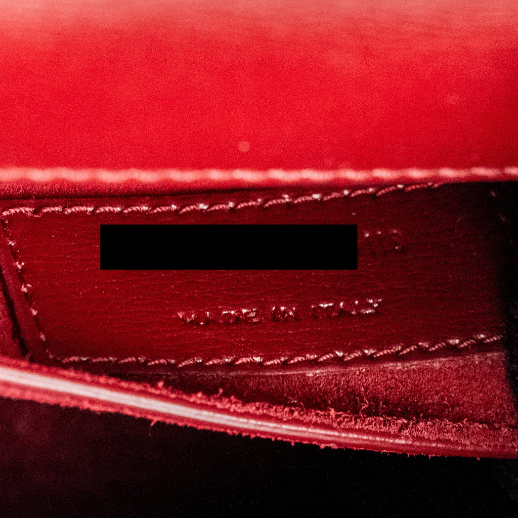 SAINT LAURENT/YSL SUNSET BAG CALFSKIN BURGUNDY SHW