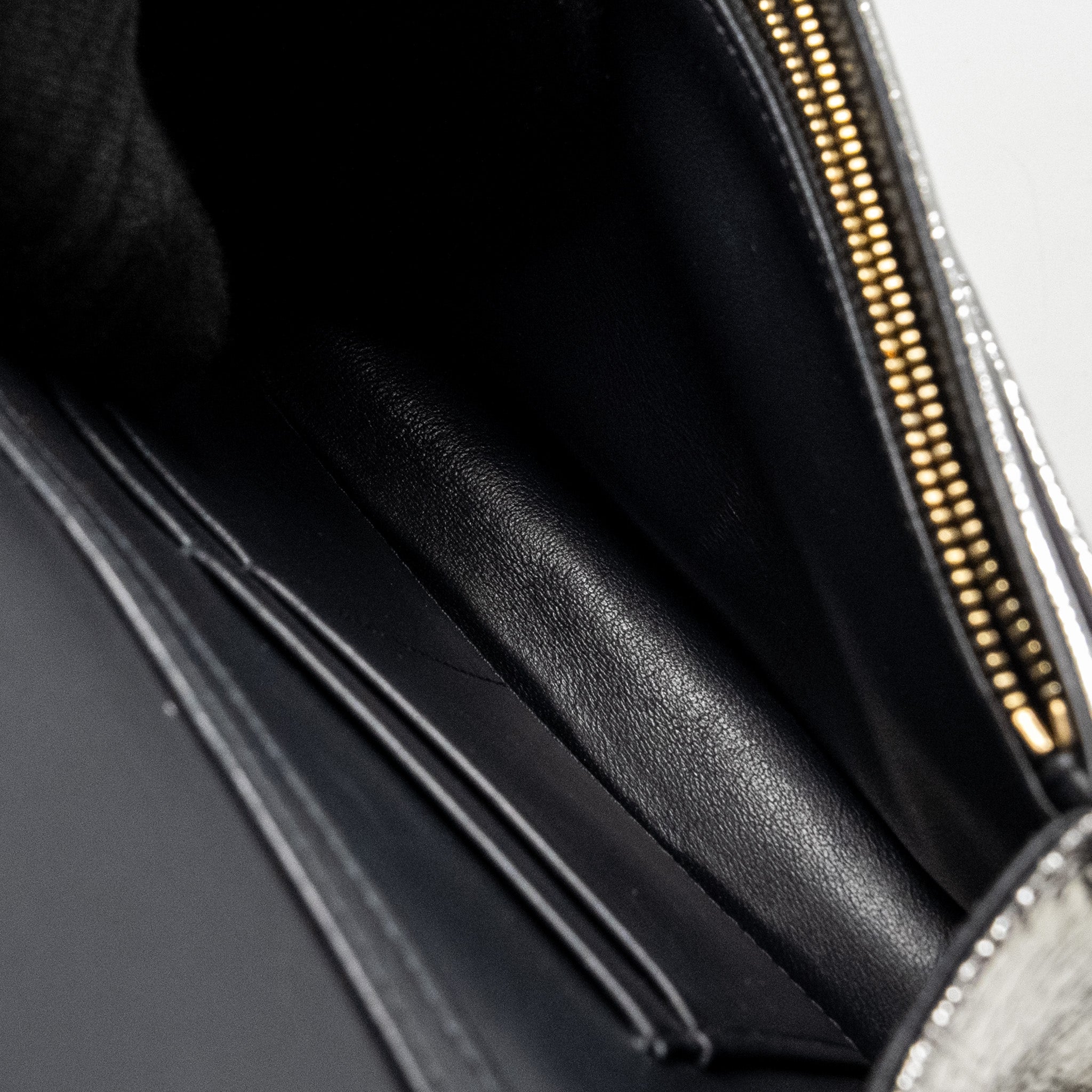 DIOR MINI DIORAMA BAG LEATHER METALLIC SILVER LGHW