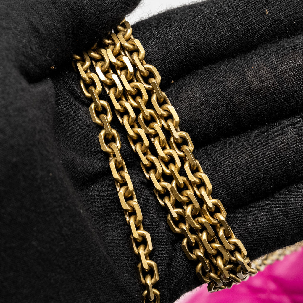 DIOR DIORADDICT WALLET ON CHAIN LAMBSKIN PINK GHW