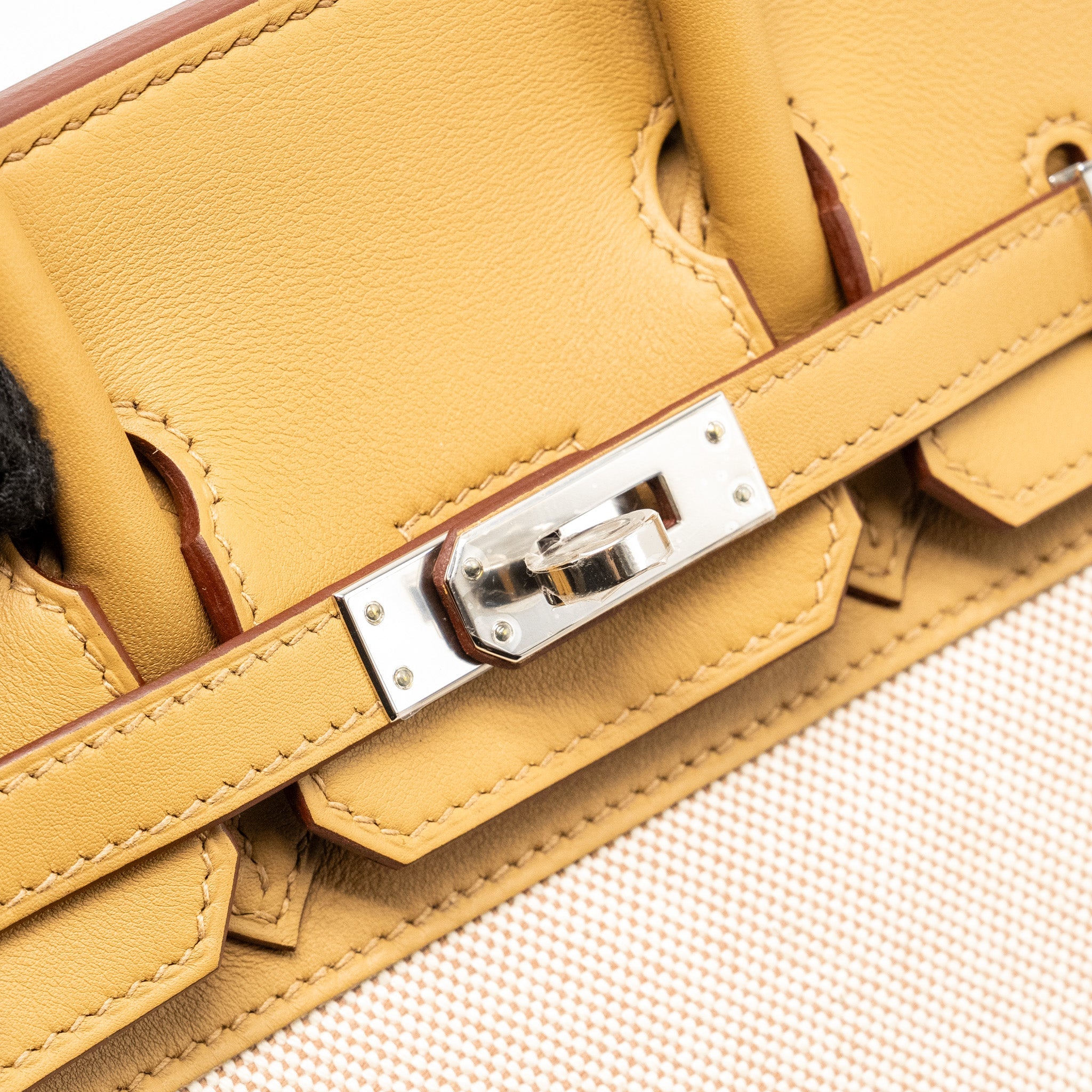 HERMES BIRKIN 25 TOILE SWIFT/CANVAS BISCUIT SHW