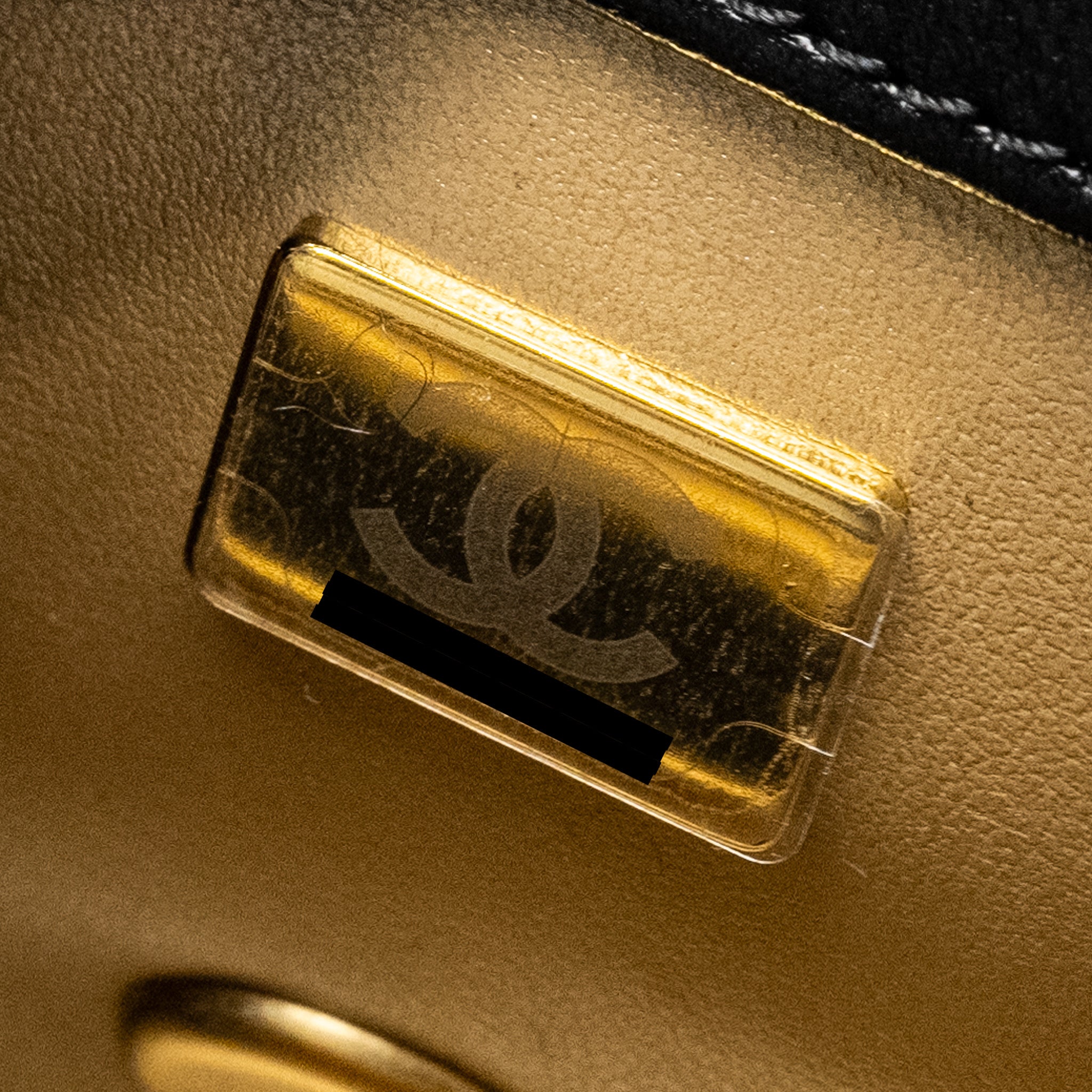 CHANEL 24K PEARL CRUSH MINI RECTANGULAR FLAP BAG SHINY LAMBSKIN BLACK GHW (MICROCHIP)