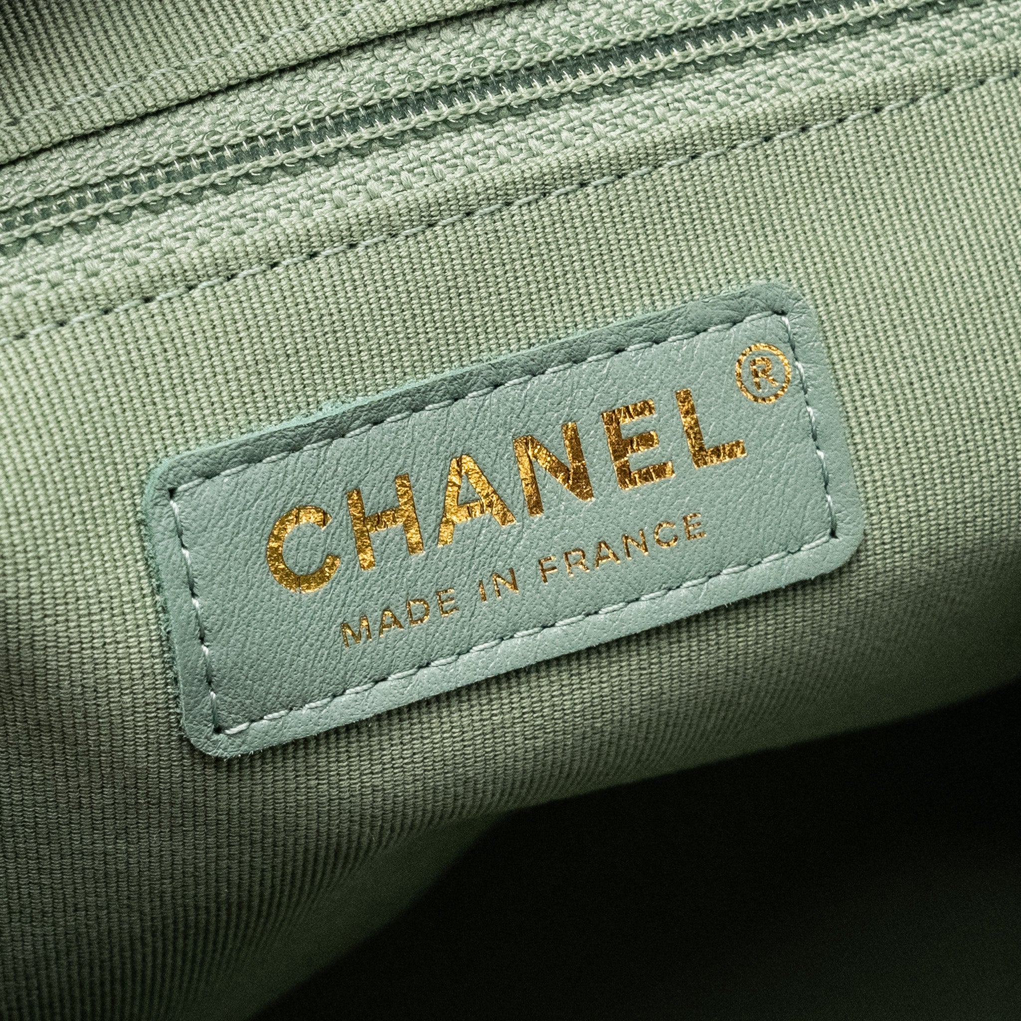 CHANEL 22C HOBO BAG WITH GIANT CHAIN CALFSKIN GREEN GHW (MICROCHIP)