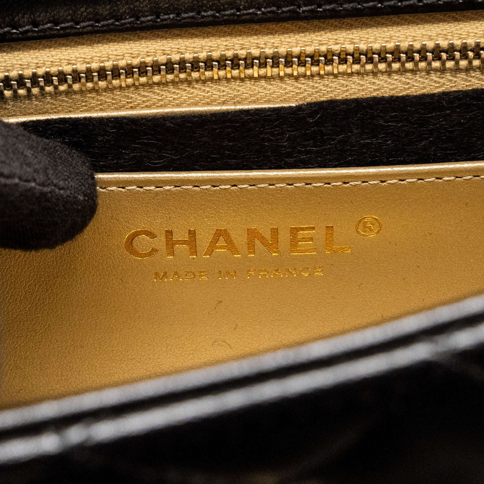 CHANEL 24K PEARL CRUSH MINI RECTANGULAR FLAP BAG SHINY LAMBSKIN BLACK GHW (MICROCHIP)
