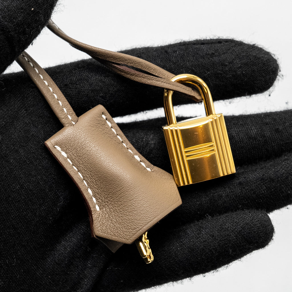 HERMES BIRKIN 25 SWIFT ETOUPE GHW