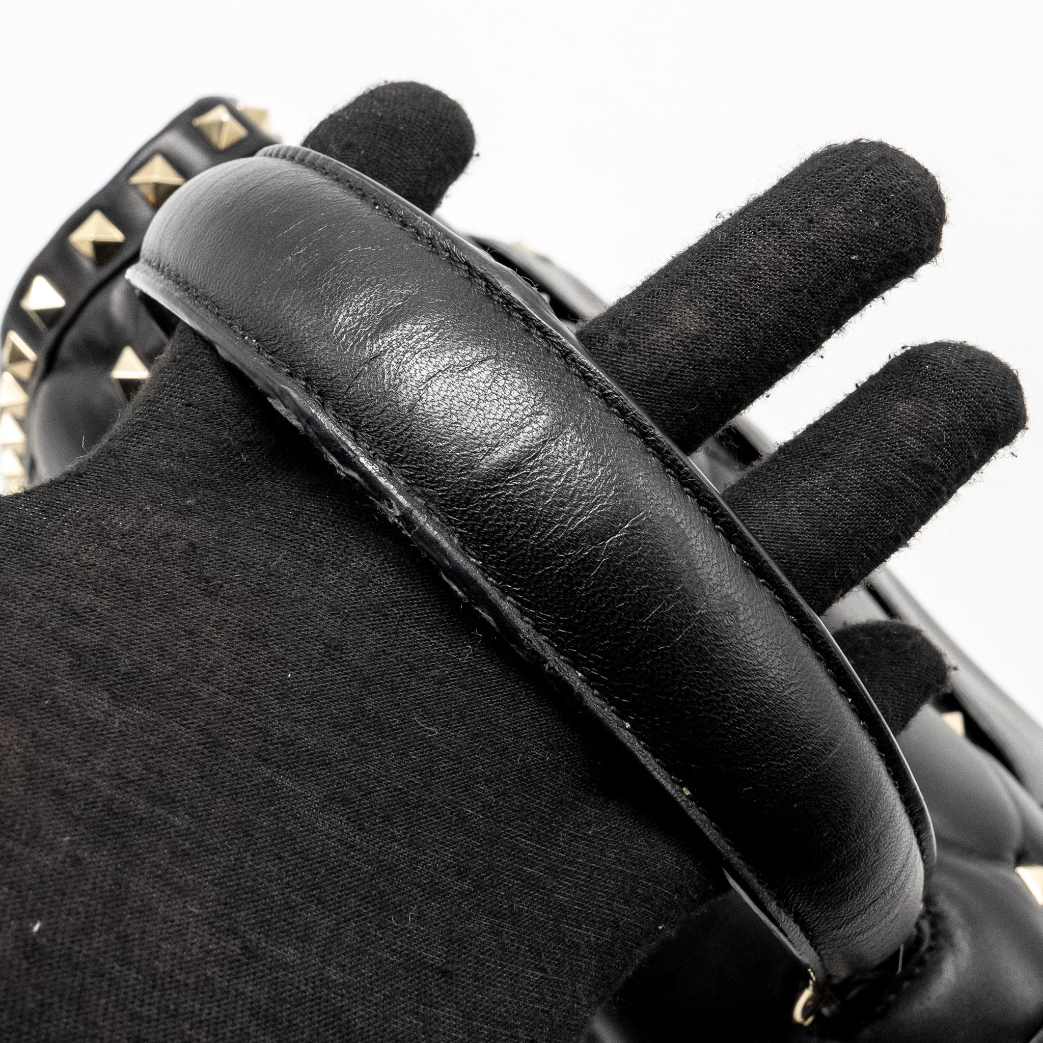 VALENTINO TOP HANDLE QUILTED CANDYSTUD FLAP BAG LAMBSKIN BLACK LGHW