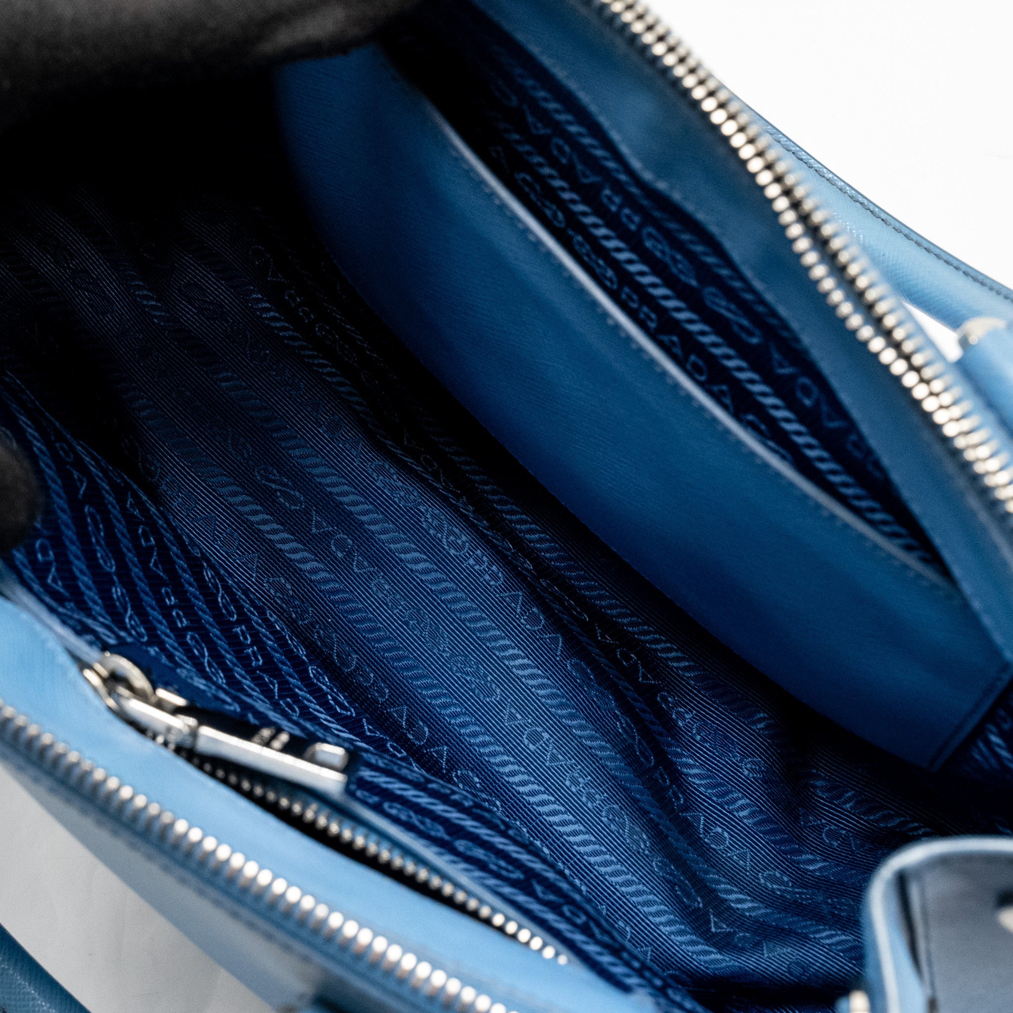 PRADA MEDIUM GALLERIA SAFFIANO BAG LEATHER BLUE SHW