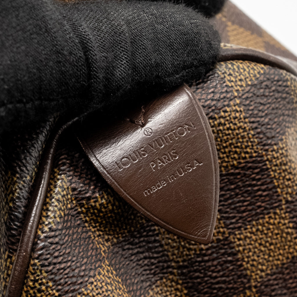 LOUIS VUITTON SPEEDY 25 DAMIER EBENE CANVAS GHW