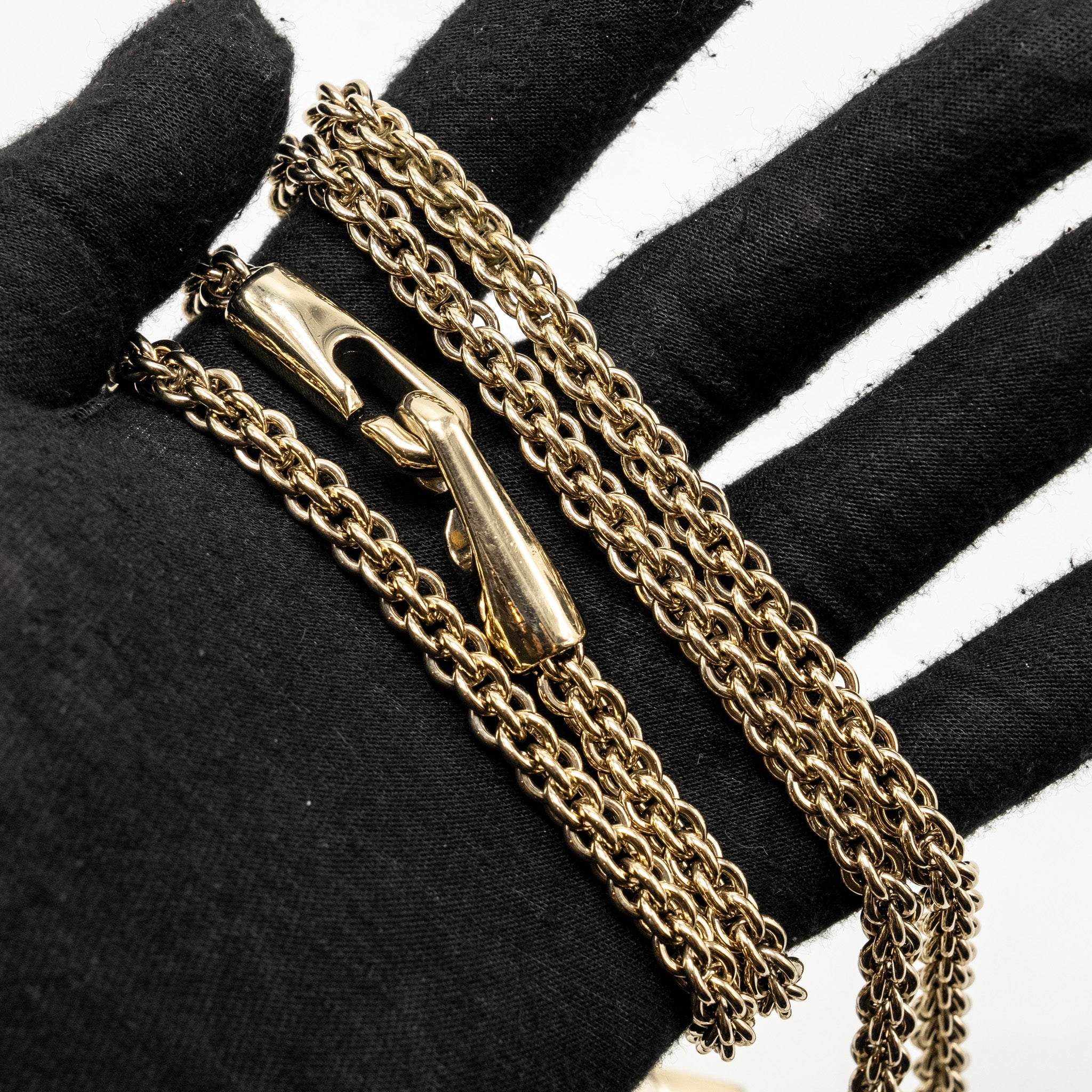 VALENTINO GARAVANI ROCKSTUD GLAM LOCK CHAIN BAG LEATHER WHITE LGHW