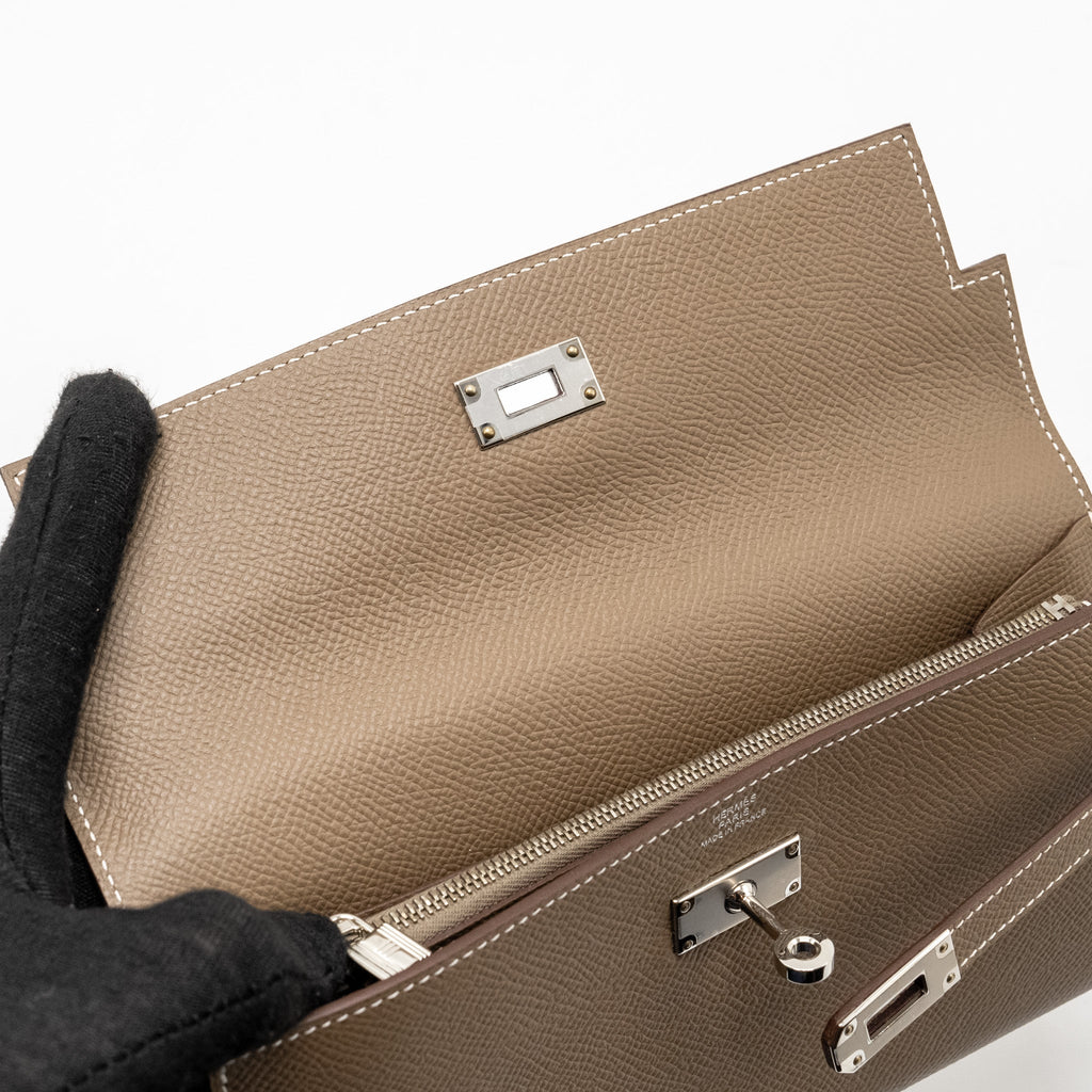 HERMES KELLY LONG WALLET EPSOM ETOUPE SHW