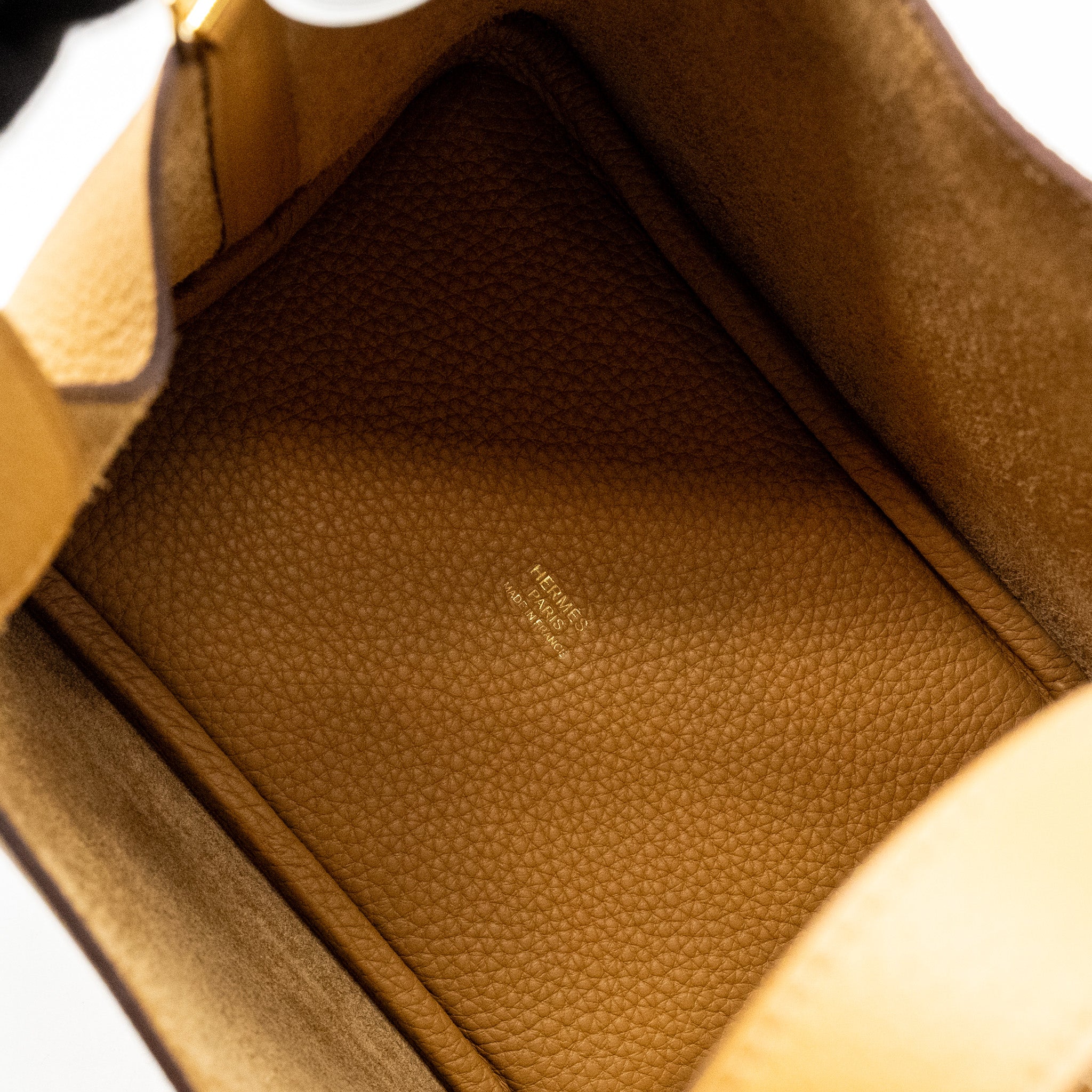 HERMES PICOTIN 18 LOCK BAG CLEMENCE 4B BISCUIT GHW