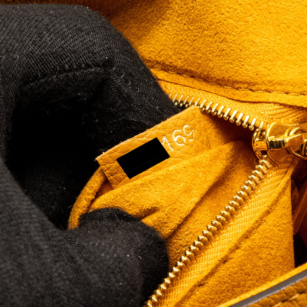 LOUIS VUITTON TOP HANDLE FLAP BAG CALFSKIN YELLOW GHW