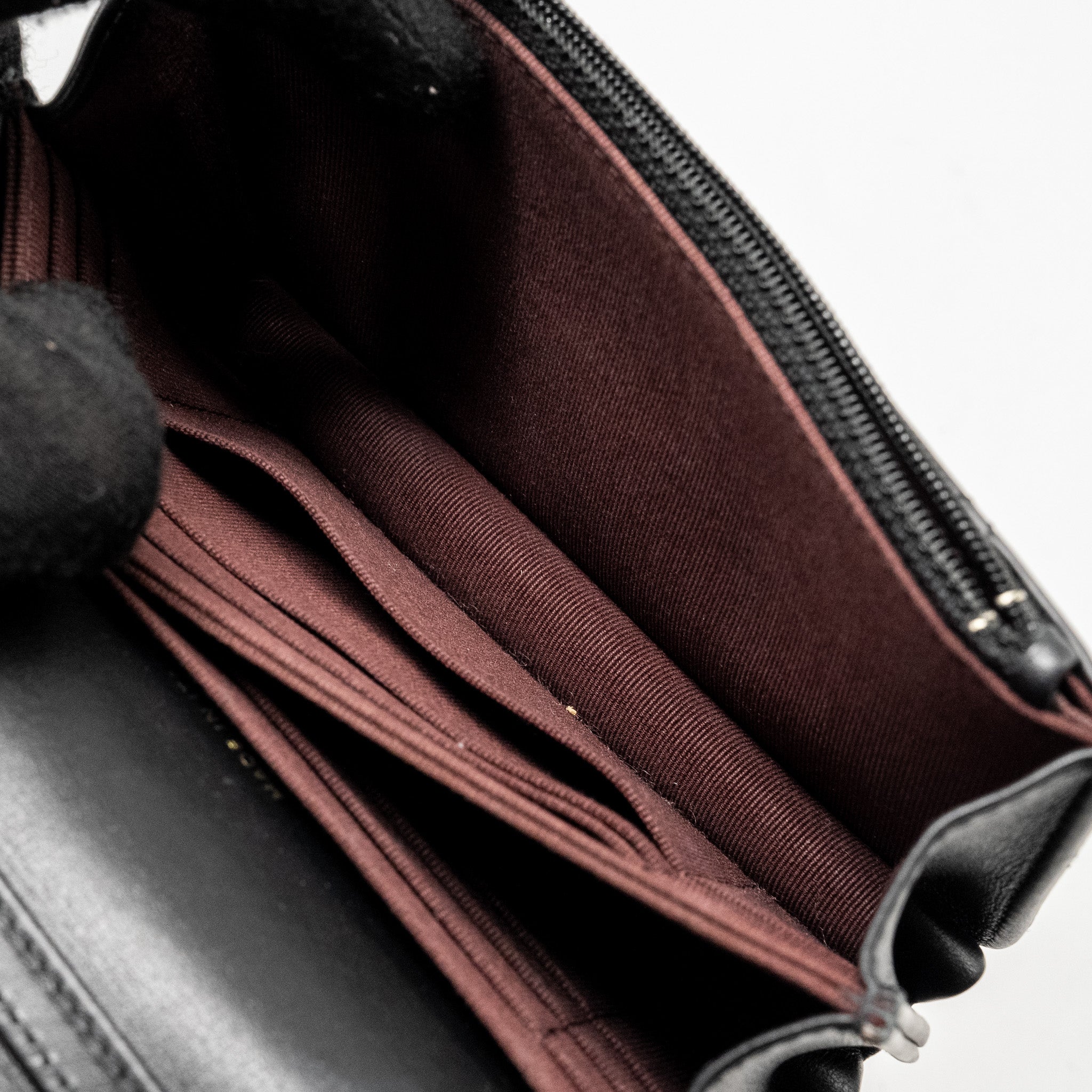 CHANEL MINI 2.55 REISSUE WALLET ON CHAIN AGED CALFSKIN BLACK GHW (MICROCHIP)