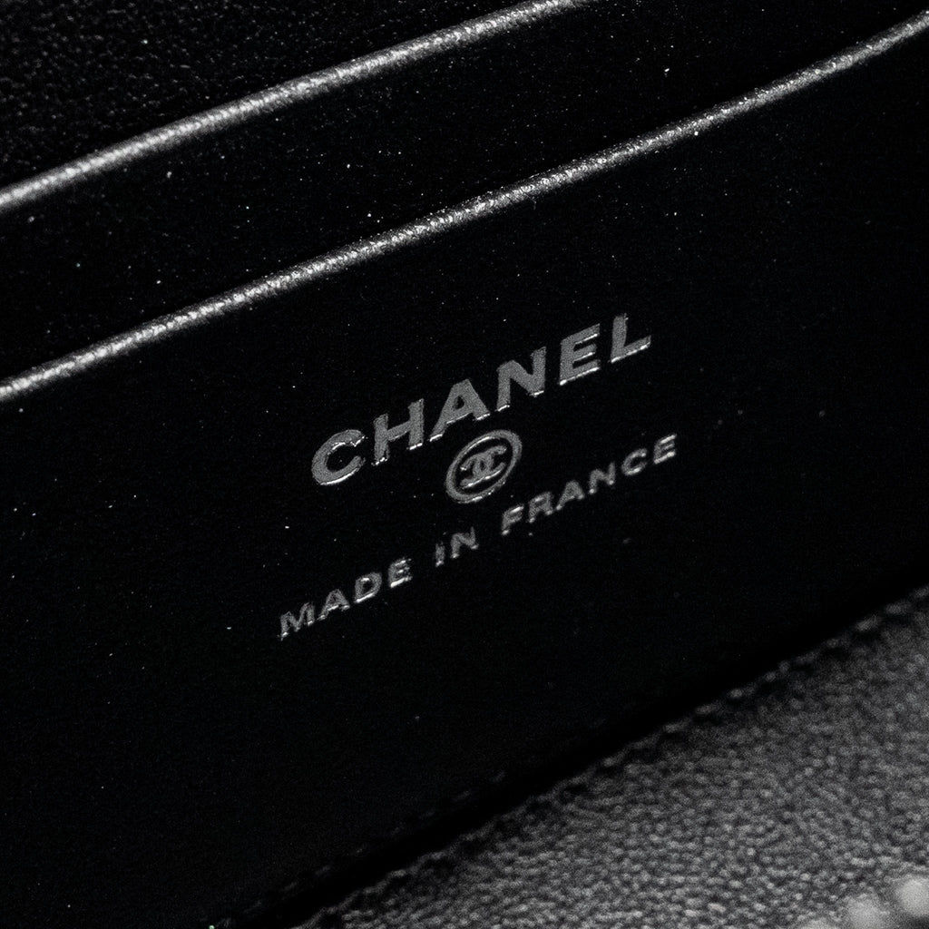 CHANEL LONG VANITY CASE LAMBSKIN SO BLACK (MICROCHIP)