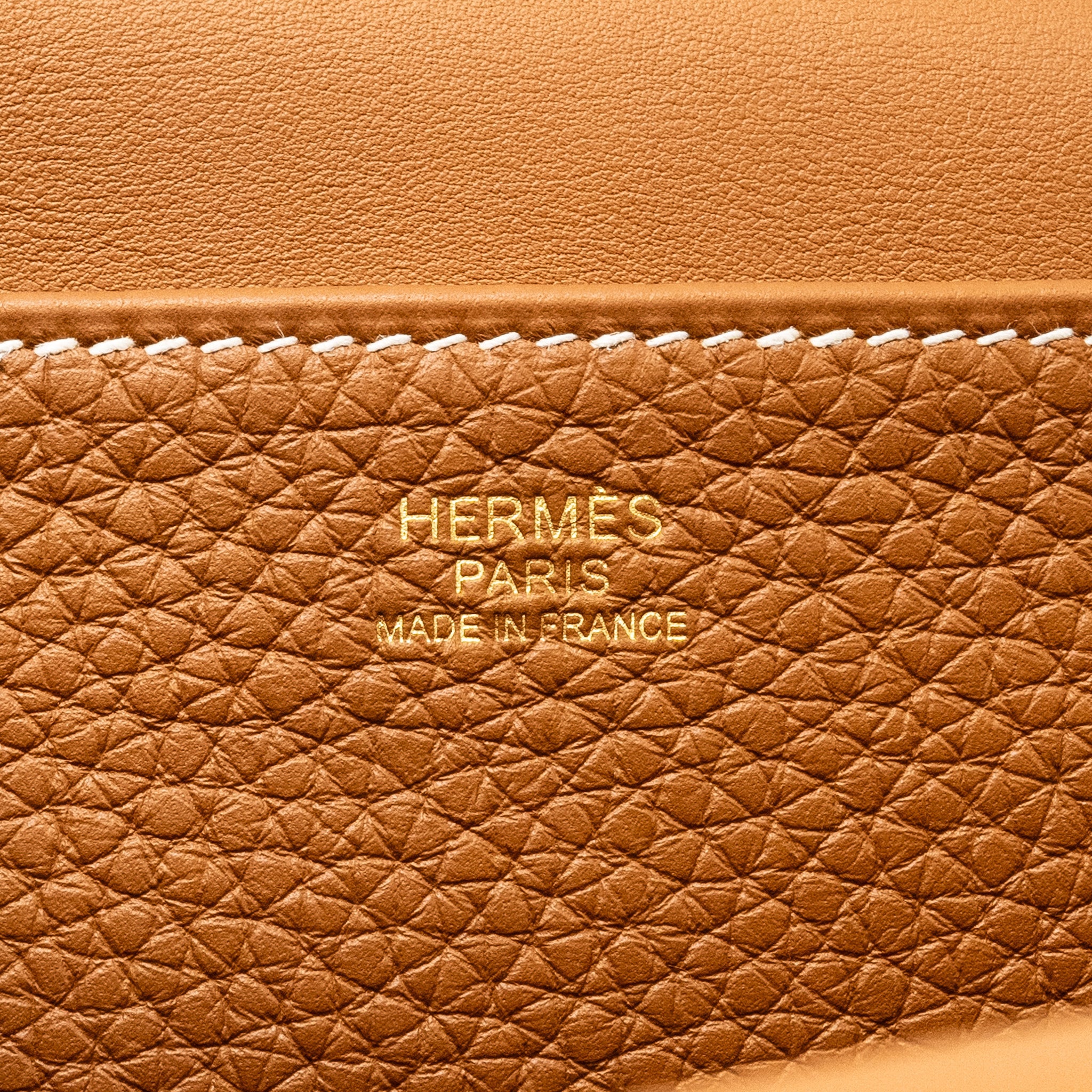 HERMES HALZAN 25 CLEMENCE GOLD GHW
