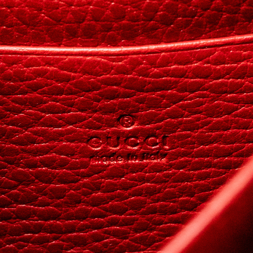 GUCCI DIONYSUS WALLET ON CHAIN CALFSKIN RED MULTICOLOUR HARDWARE