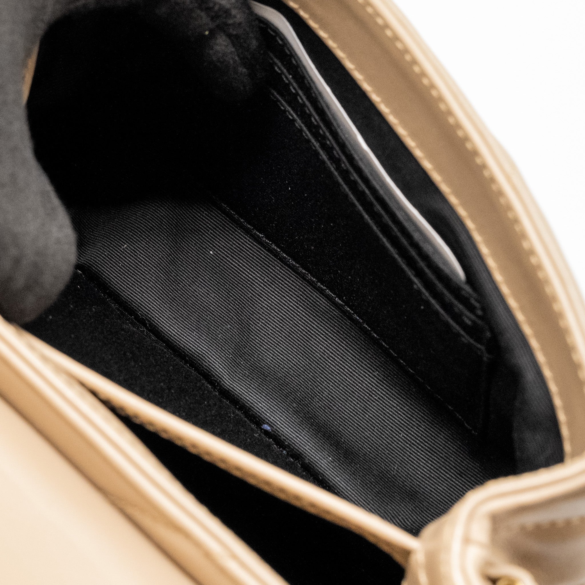 SAINT LAURENT/ YSL LOULOU TOY STRAP BAG CALFSKIN BEIGE GHW
