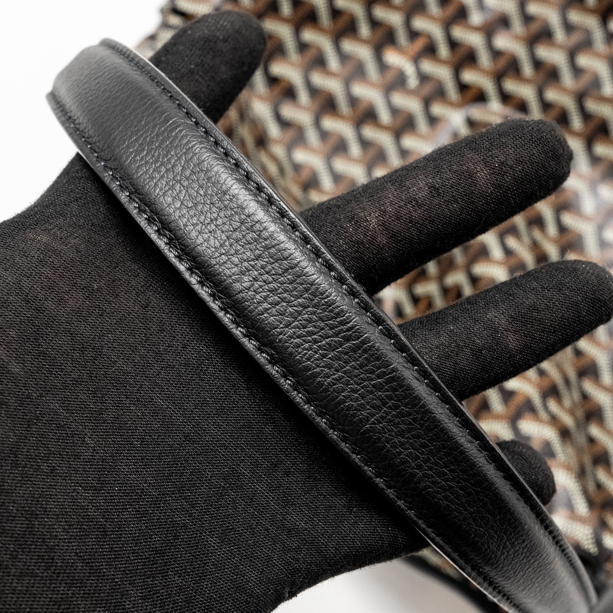 GOYARD BOHEME HOBO BAG GOYARDINE CANVAS / CALFSKIN BLACK SHW