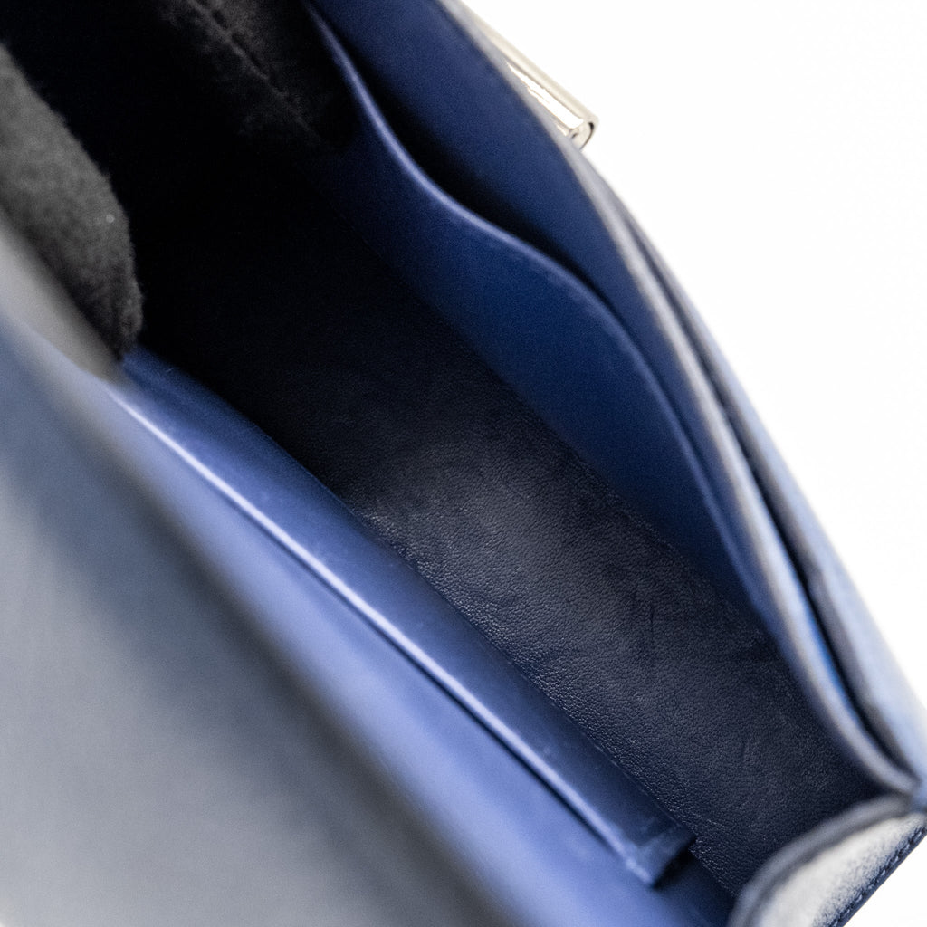 HERMES MINI VERROU CHÈVRE MYSORE BLUE BRIGHTON SHW