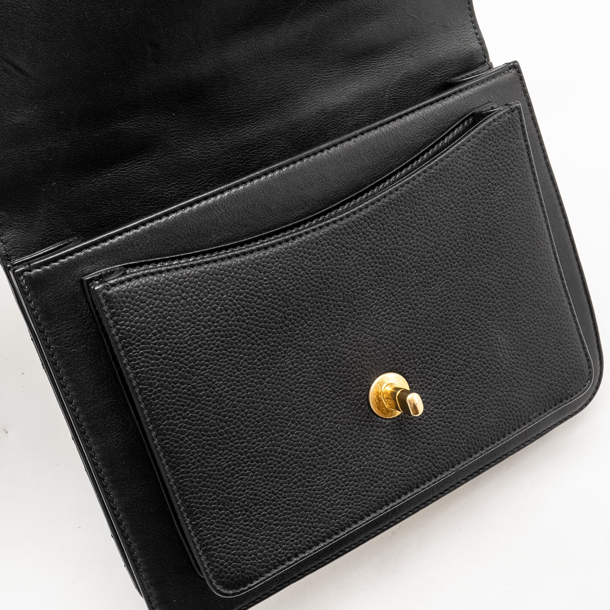 CHANEL QUILTED FLAP BAG CALFSKIN/CAVIAR BLACK GHW