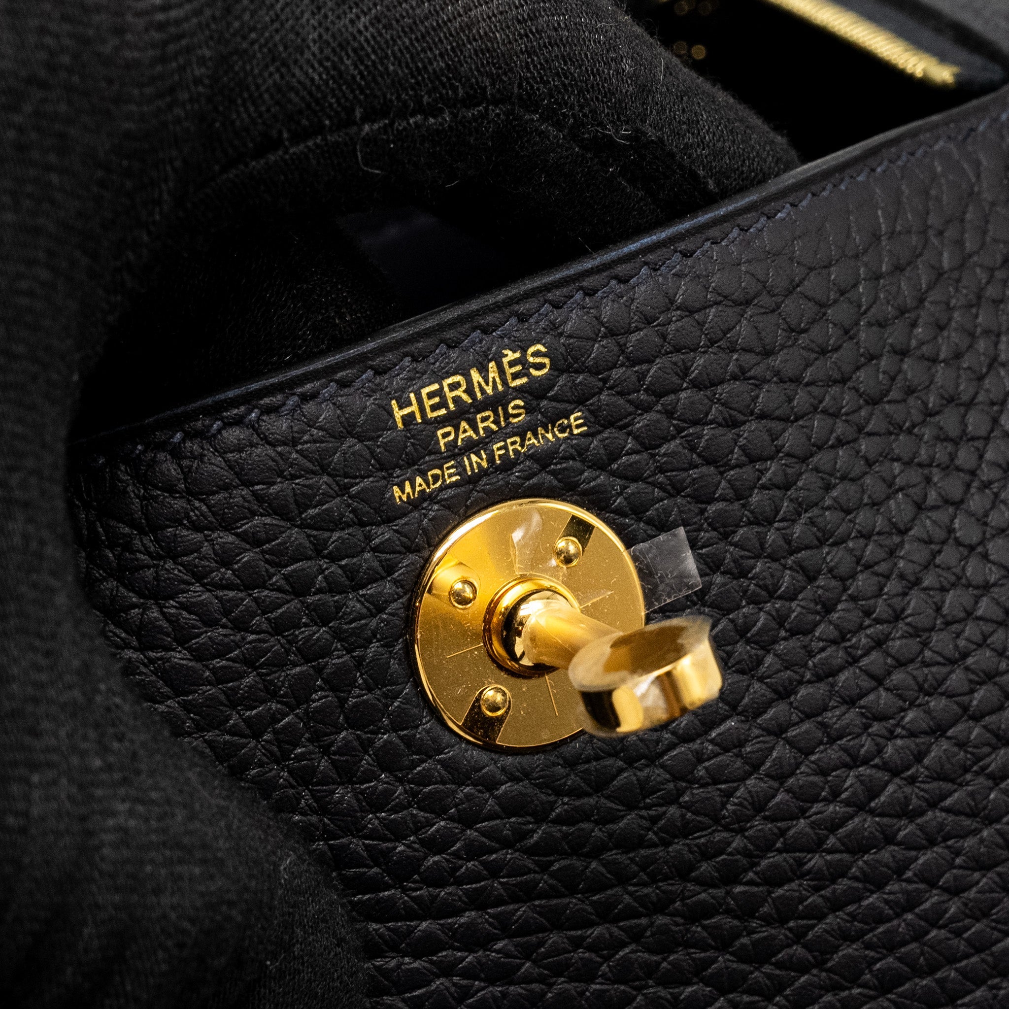 HERMES MINI LINDY CLEMENCE CABAN GHW